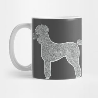 Poodle Ink Art - cool dog design - dark colors Mug